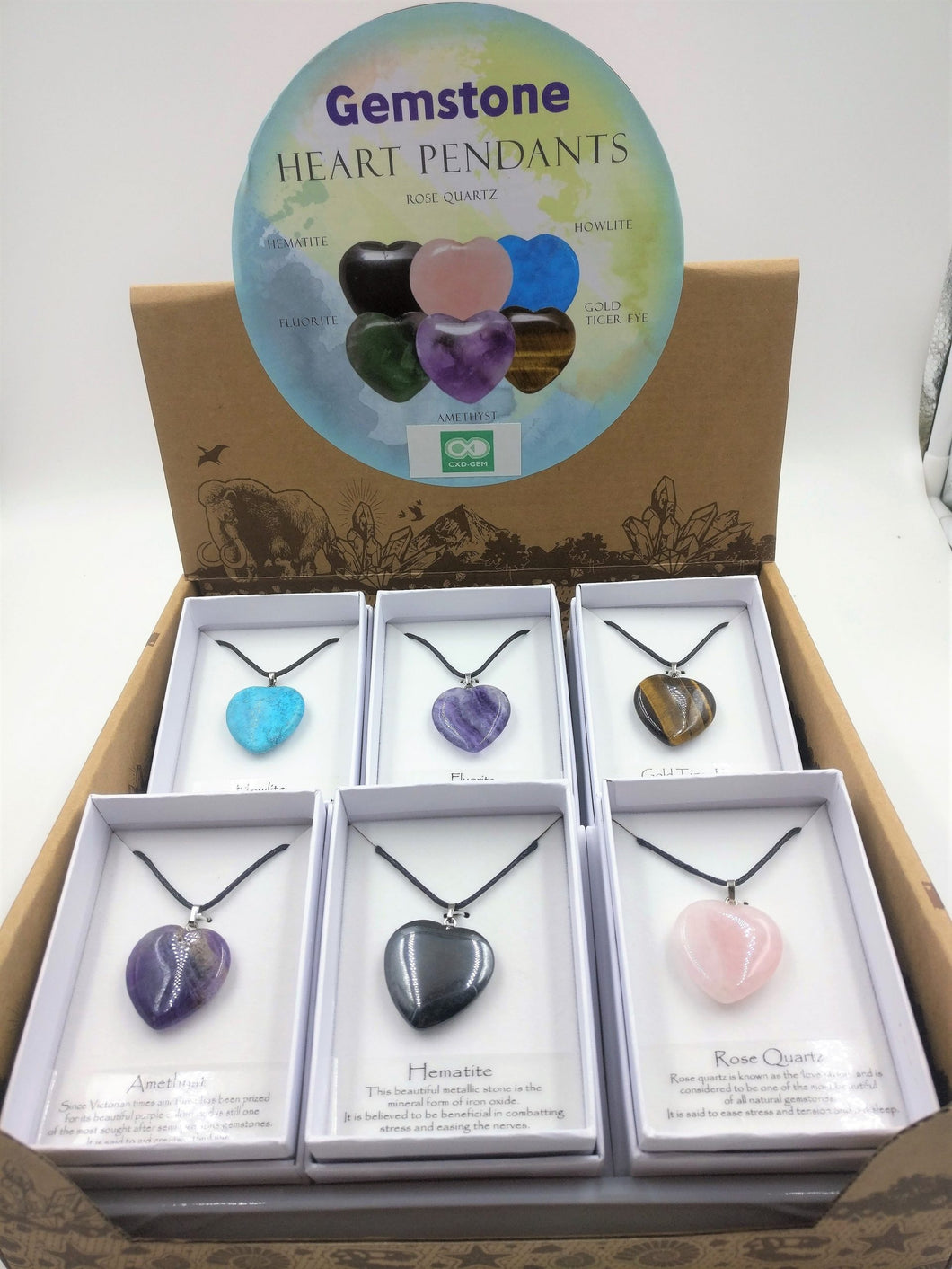 Gemstone Heart Pendant- Fluorite