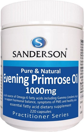 Sanderson Evening Primrose Oil 1000mg Capsules 220