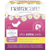 Natracare Ultra Extra Pads with Wings Super 10Pkt