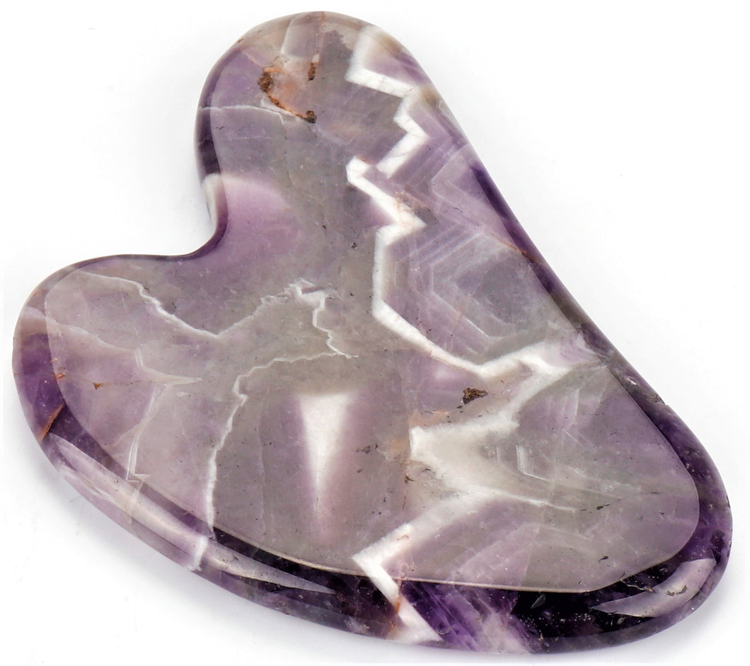 Heart Gua Sha Plate – Amethyst