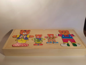 Wooden Dressing Bears  Box
