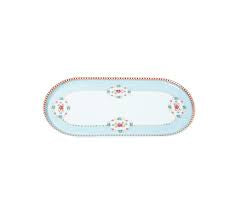 Pip Studio Porcelain Floral Rectangular Plate Blue 25cm