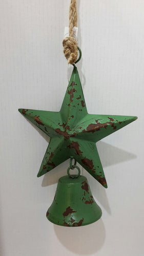 Metal Christmas Star - Green