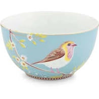 Pip Studio Porcelain Floral Bowl Early Bird 15cm Blue