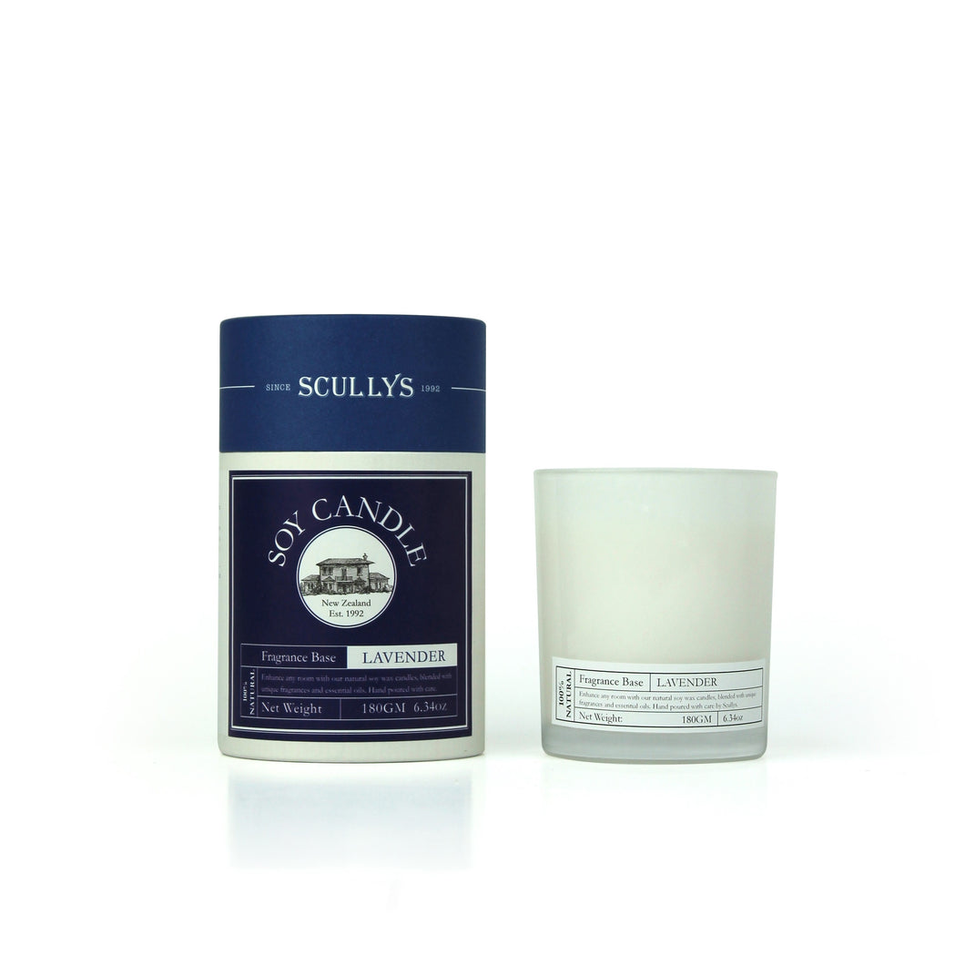 Scullys Lavender Soy Candle 180gm