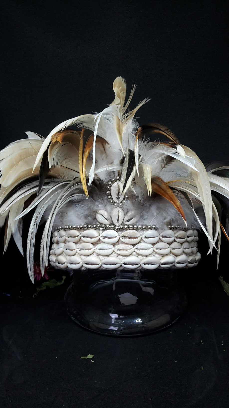 Tribal Headpiece-Shell and Feathers