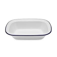 White Enamel Pie Dish