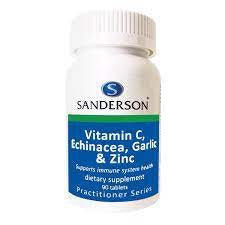 Sanderson  Vitamin C, Echinacea, Garlic & Zinc 90 Tablets