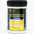GO FLAXSEED OIL 1,500mg 210 Caps - High Potency NZ Organic Certified