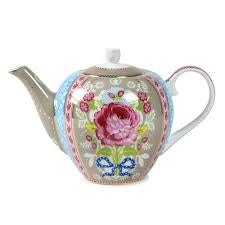 Pip Studio Porcelain Floral Khaki Teapot