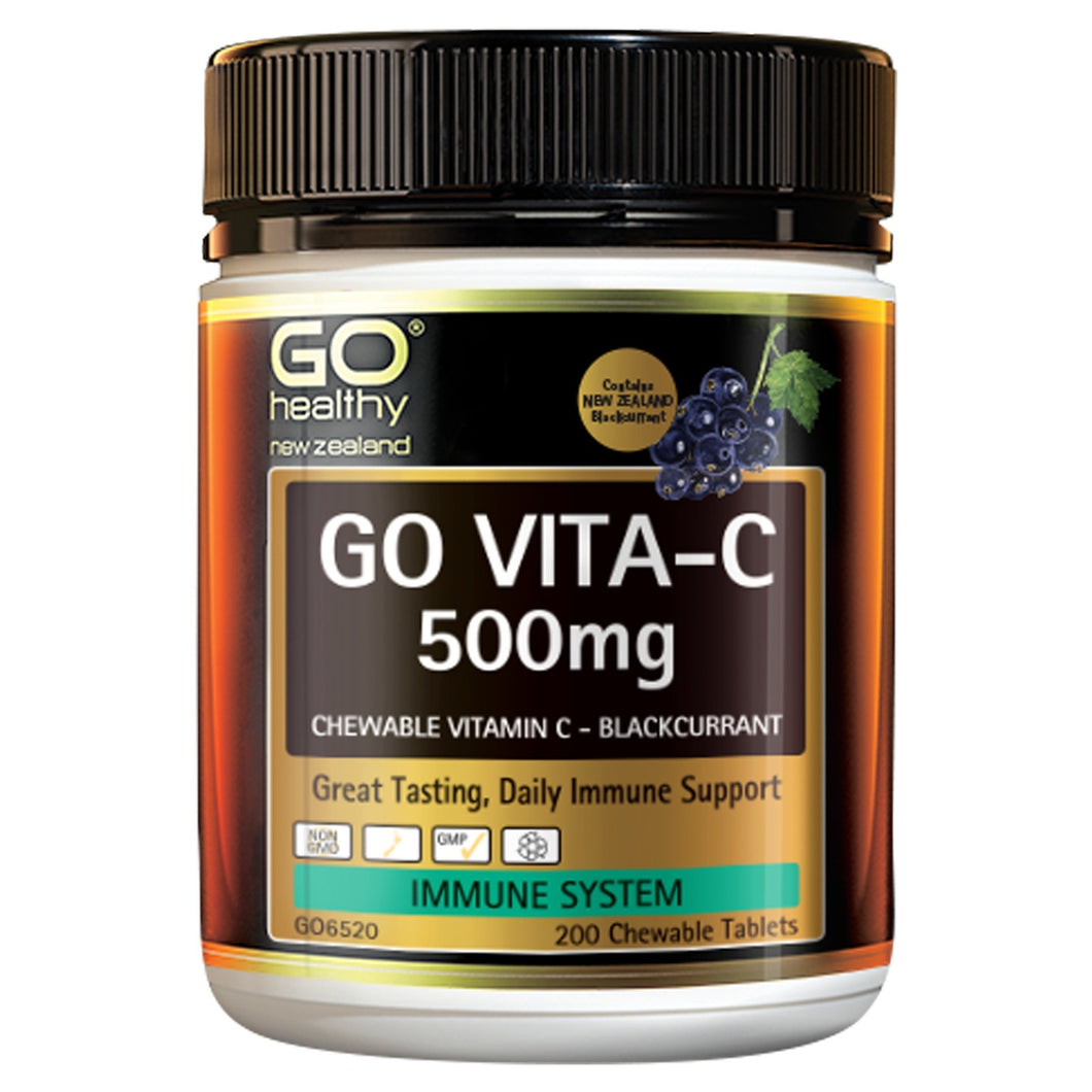 Vita C 500mg  Chewable Tablets - Blackcurrant Flavour