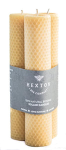 Hexton Rolled Beeswax Taper Candle Set 35x210mm