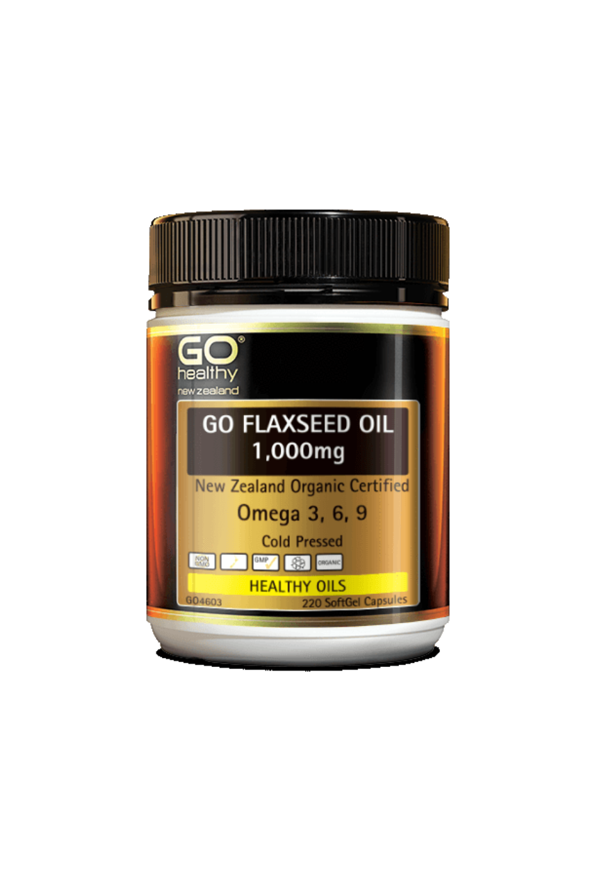 GO FLAXSEED OIL 1,000mg - NZ Organic Certified
