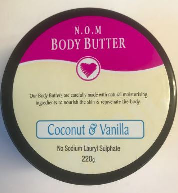 NOM Body Butter Coconut & Vanilla 220gm