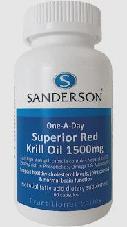 Sanderson Superior Red Krill Oil 1500mg 60 Capsules
