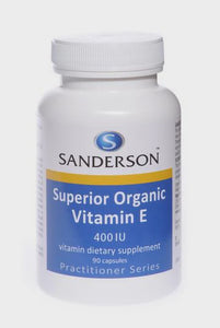 Sanderson Superior Organic Vitamin E 400 IU 90 Capsules